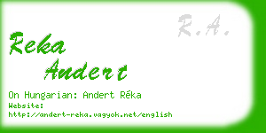 reka andert business card